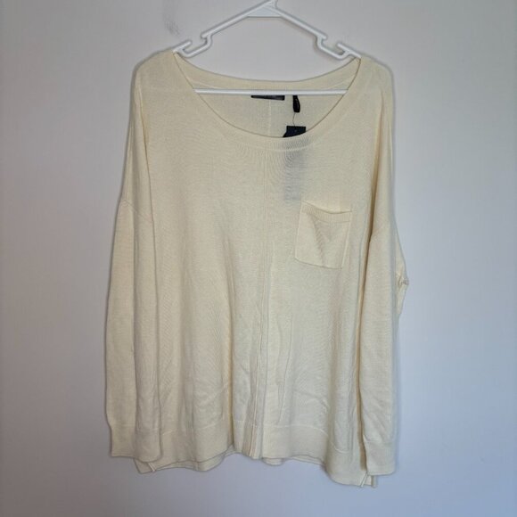 DAISY FUENTES NEW Weekend Getaway Sweater Womens XL Cream Long Sleeve Soft - Picture 1 of 6